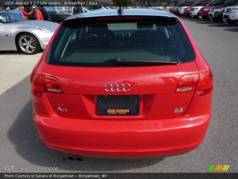 Brilliant Red / Black 2006 Audi A3 3.2 S Line quattro