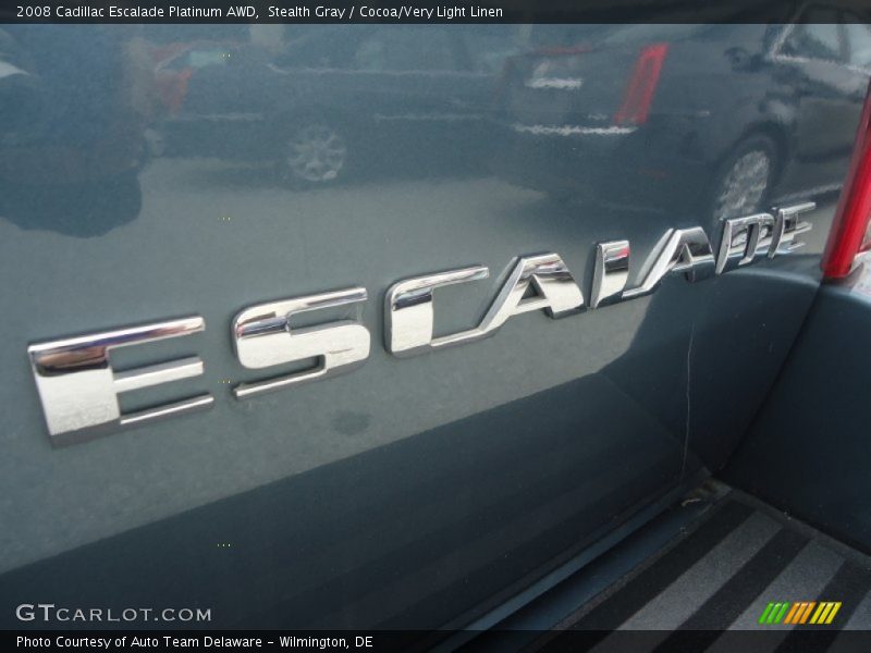 Stealth Gray / Cocoa/Very Light Linen 2008 Cadillac Escalade Platinum AWD