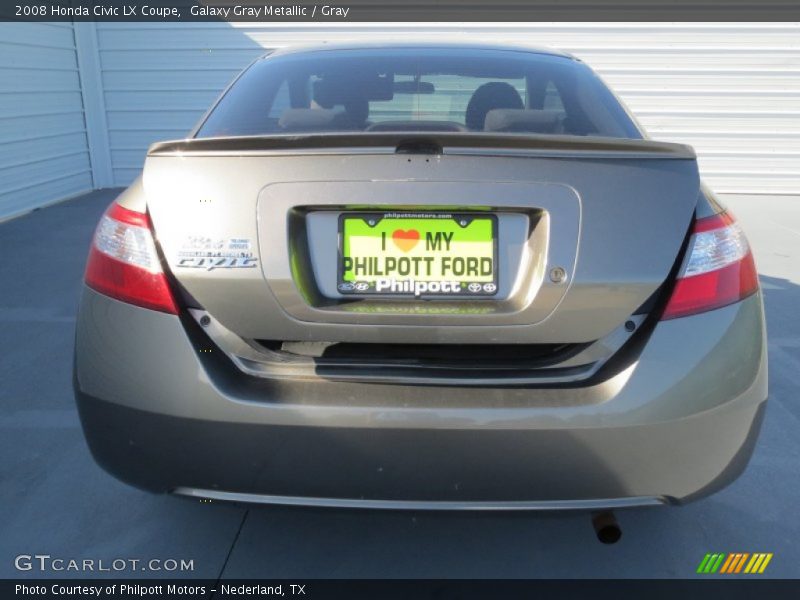 Galaxy Gray Metallic / Gray 2008 Honda Civic LX Coupe