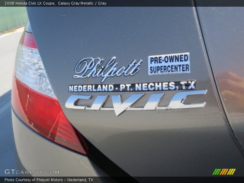 Galaxy Gray Metallic / Gray 2008 Honda Civic LX Coupe