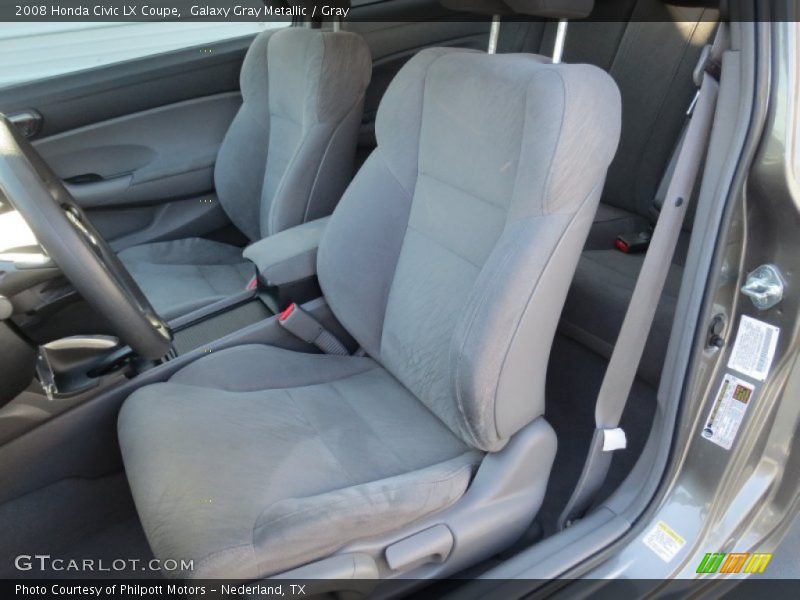 Galaxy Gray Metallic / Gray 2008 Honda Civic LX Coupe