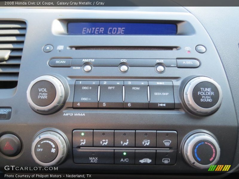 Galaxy Gray Metallic / Gray 2008 Honda Civic LX Coupe