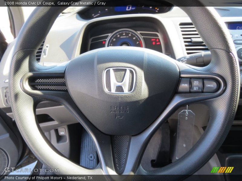 Galaxy Gray Metallic / Gray 2008 Honda Civic LX Coupe