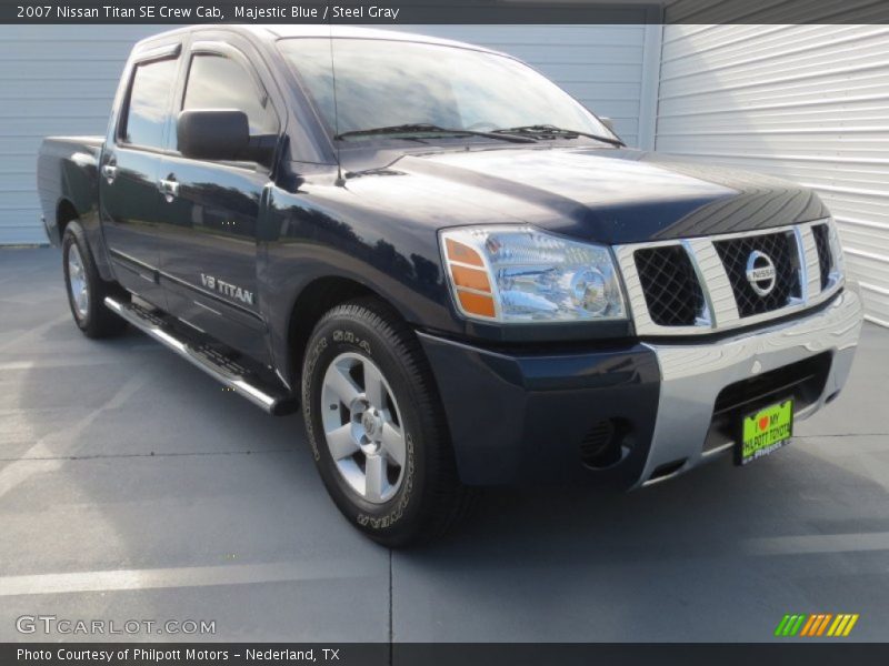 Majestic Blue / Steel Gray 2007 Nissan Titan SE Crew Cab