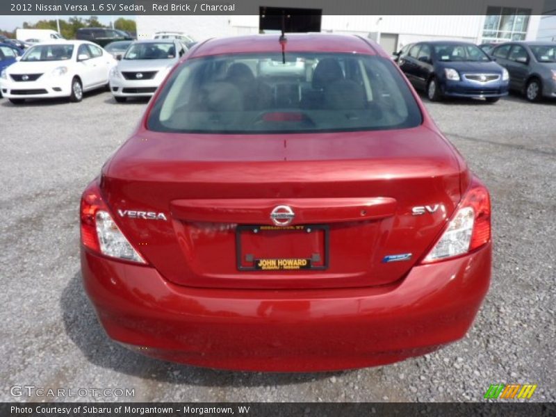 Red Brick / Charcoal 2012 Nissan Versa 1.6 SV Sedan