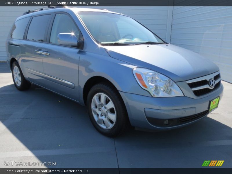 South Pacific Blue / Beige 2007 Hyundai Entourage GLS