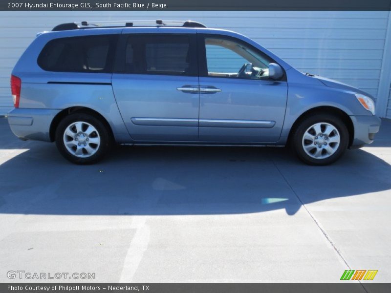 South Pacific Blue / Beige 2007 Hyundai Entourage GLS