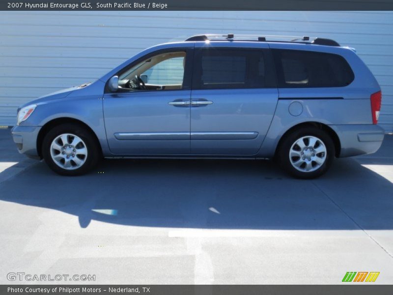 South Pacific Blue / Beige 2007 Hyundai Entourage GLS