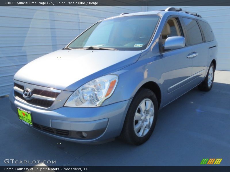 South Pacific Blue / Beige 2007 Hyundai Entourage GLS