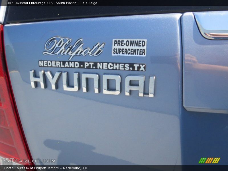 South Pacific Blue / Beige 2007 Hyundai Entourage GLS