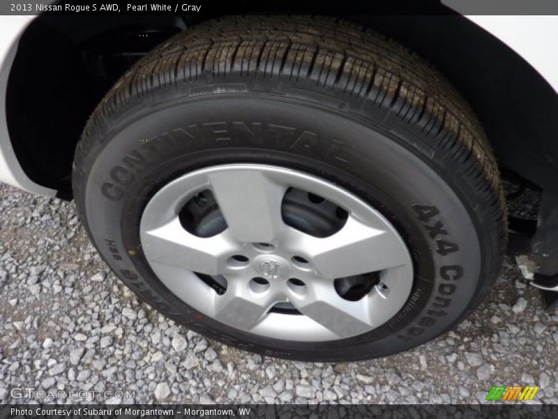 Pearl White / Gray 2013 Nissan Rogue S AWD