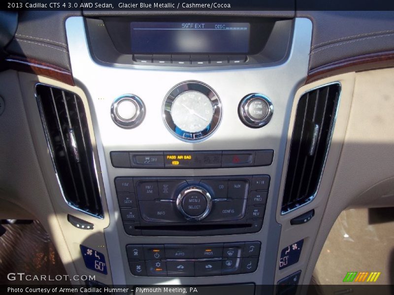 Glacier Blue Metallic / Cashmere/Cocoa 2013 Cadillac CTS 4 3.0 AWD Sedan