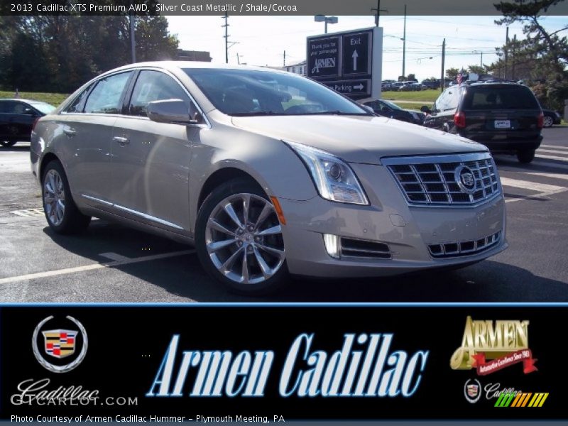 Silver Coast Metallic / Shale/Cocoa 2013 Cadillac XTS Premium AWD