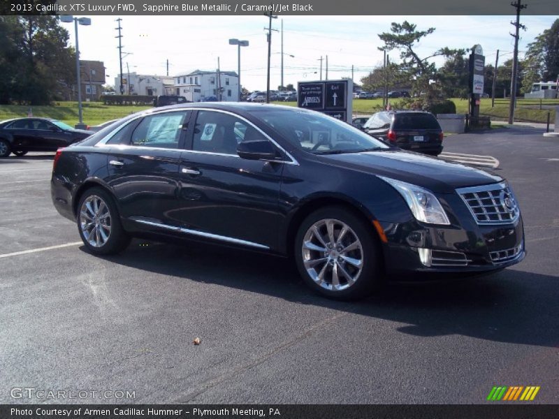 Sapphire Blue Metallic / Caramel/Jet Black 2013 Cadillac XTS Luxury FWD