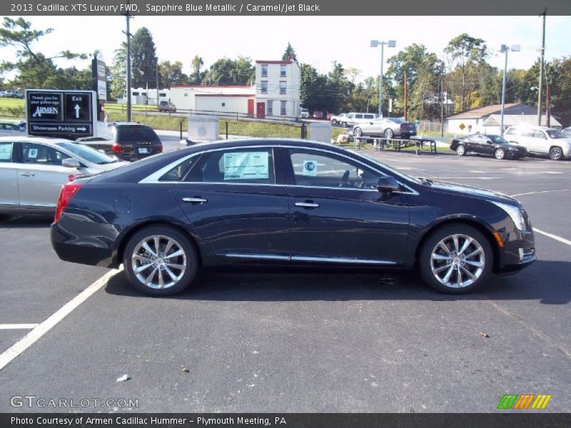 Sapphire Blue Metallic / Caramel/Jet Black 2013 Cadillac XTS Luxury FWD