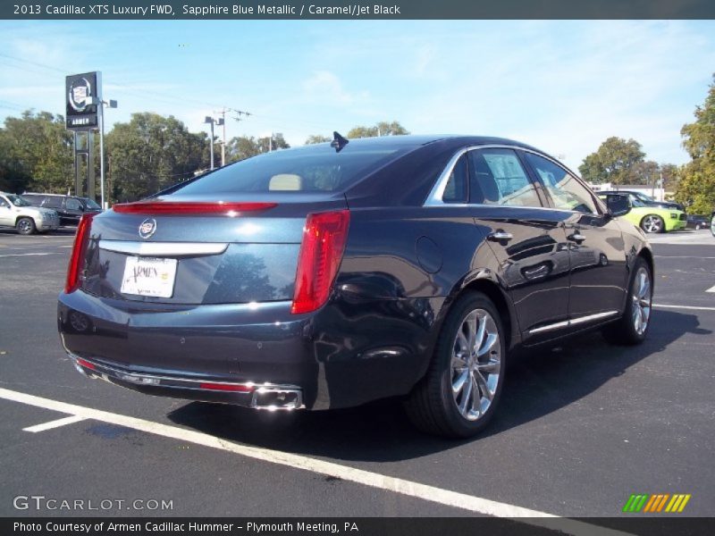 Sapphire Blue Metallic / Caramel/Jet Black 2013 Cadillac XTS Luxury FWD