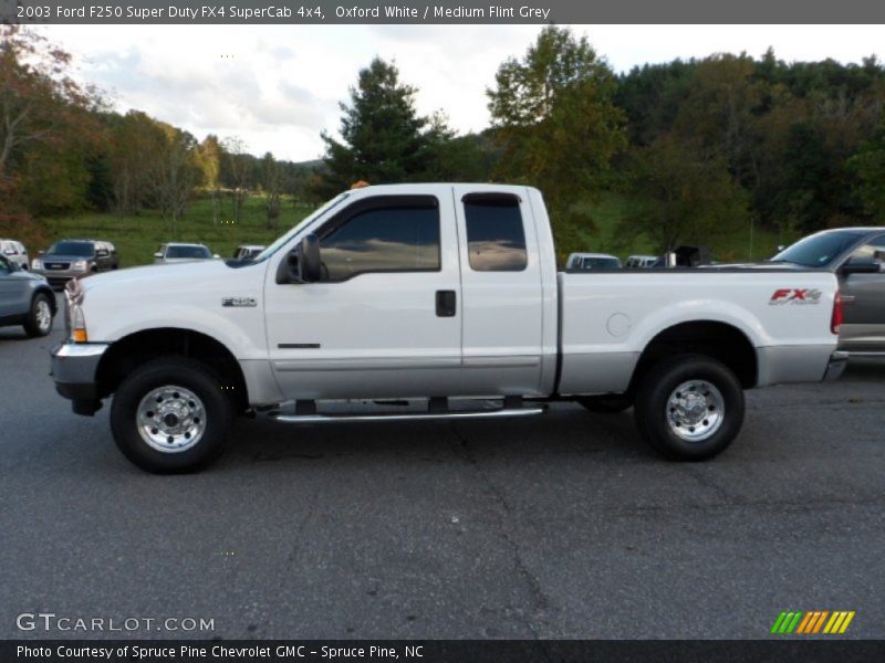 Oxford White / Medium Flint Grey 2003 Ford F250 Super Duty FX4 SuperCab 4x4