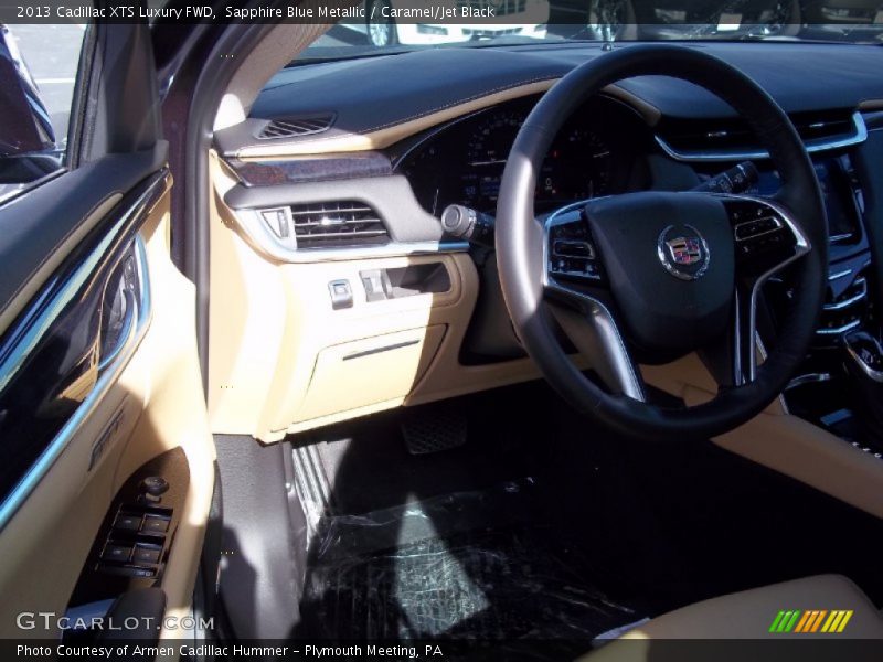Sapphire Blue Metallic / Caramel/Jet Black 2013 Cadillac XTS Luxury FWD