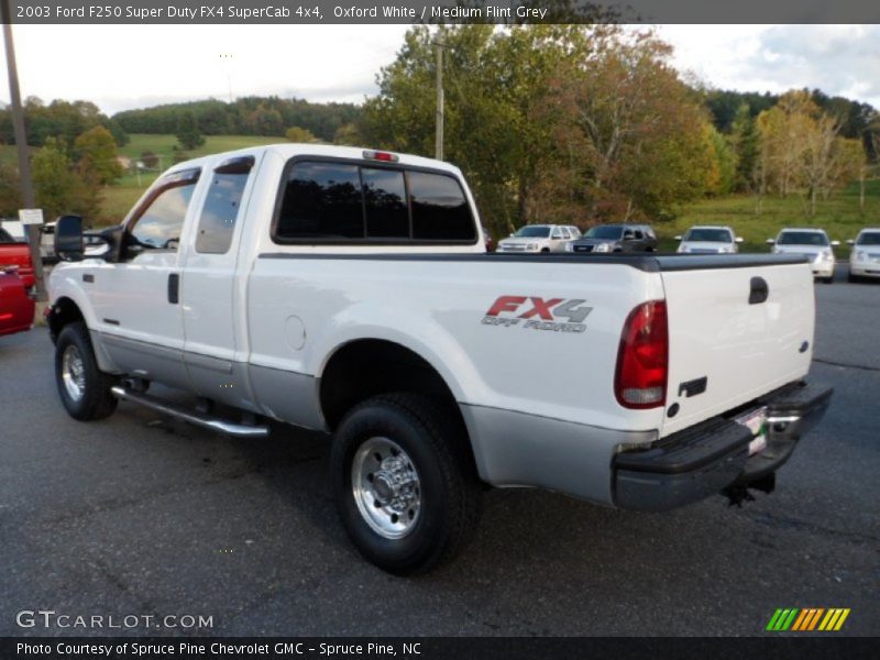 Oxford White / Medium Flint Grey 2003 Ford F250 Super Duty FX4 SuperCab 4x4