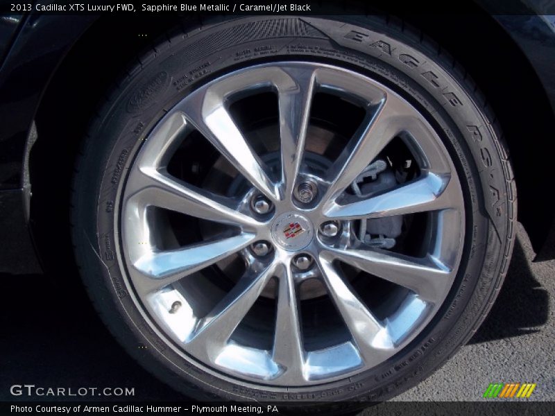 Sapphire Blue Metallic / Caramel/Jet Black 2013 Cadillac XTS Luxury FWD