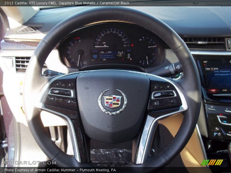 Sapphire Blue Metallic / Caramel/Jet Black 2013 Cadillac XTS Luxury FWD