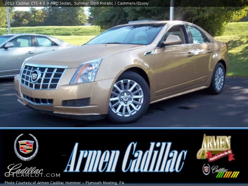 Summer Gold Metallic / Cashmere/Ebony 2013 Cadillac CTS 4 3.0 AWD Sedan