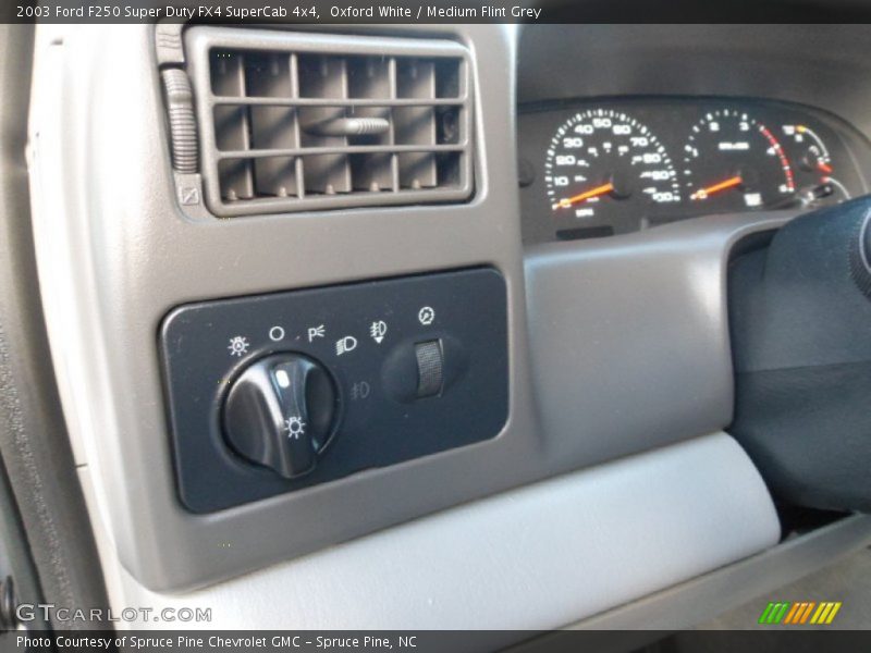 Oxford White / Medium Flint Grey 2003 Ford F250 Super Duty FX4 SuperCab 4x4