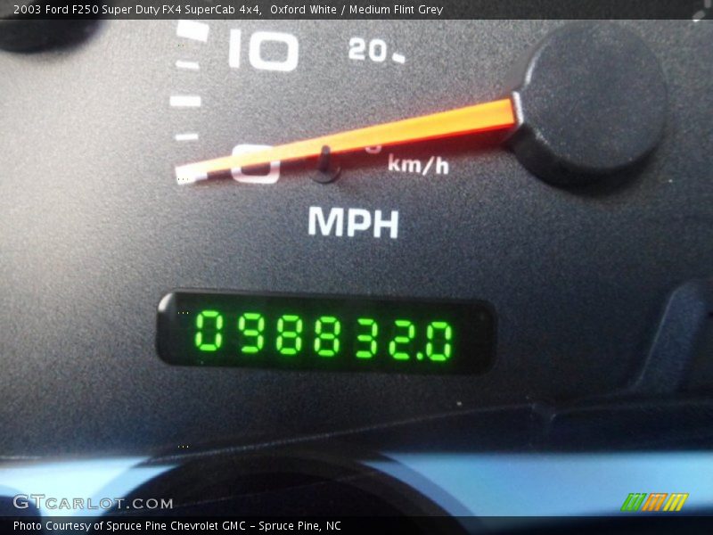 Oxford White / Medium Flint Grey 2003 Ford F250 Super Duty FX4 SuperCab 4x4