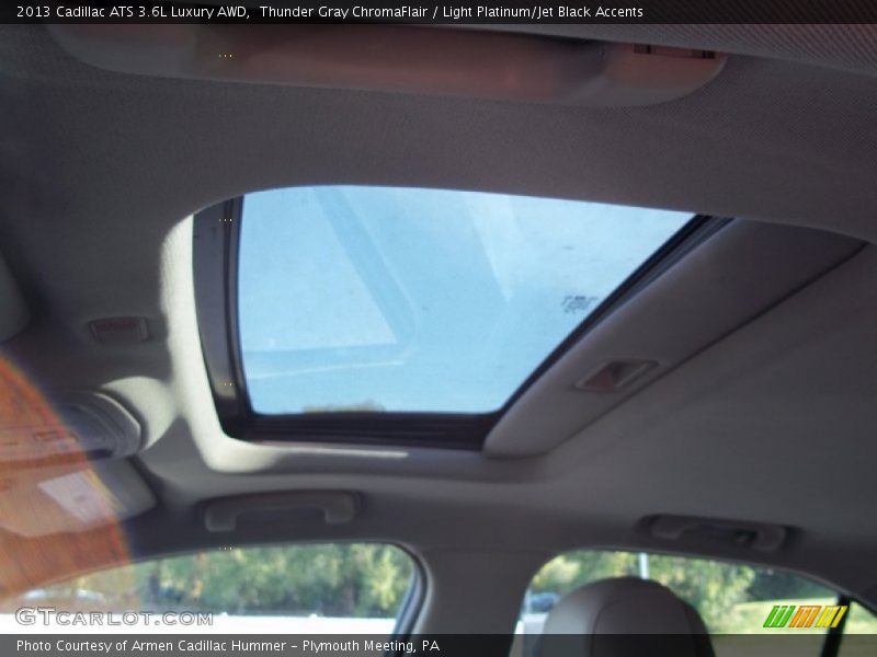 Thunder Gray ChromaFlair / Light Platinum/Jet Black Accents 2013 Cadillac ATS 3.6L Luxury AWD