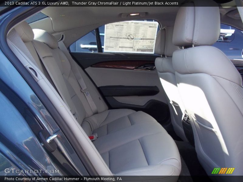 Thunder Gray ChromaFlair / Light Platinum/Jet Black Accents 2013 Cadillac ATS 3.6L Luxury AWD
