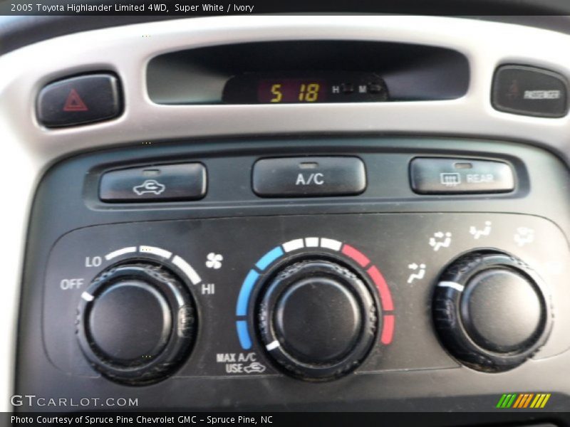 Super White / Ivory 2005 Toyota Highlander Limited 4WD