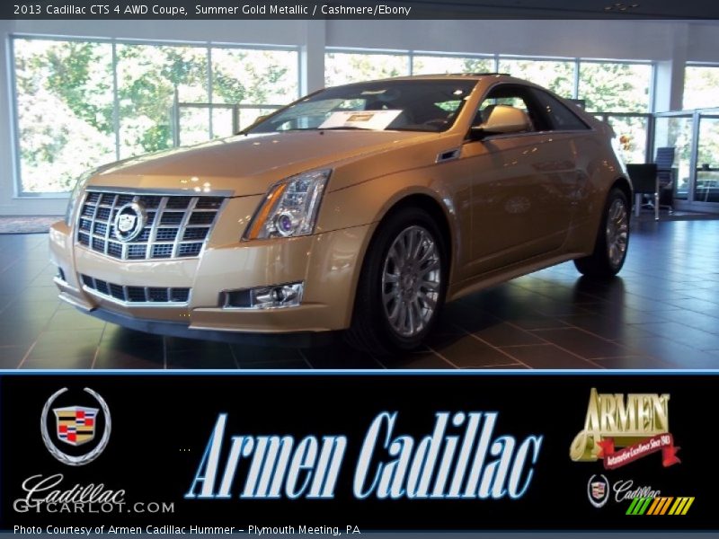 Summer Gold Metallic / Cashmere/Ebony 2013 Cadillac CTS 4 AWD Coupe
