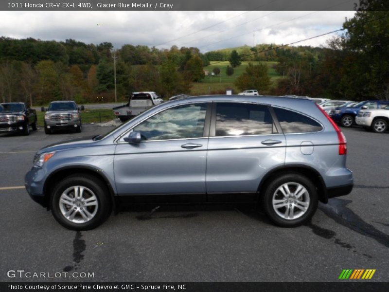 Glacier Blue Metallic / Gray 2011 Honda CR-V EX-L 4WD