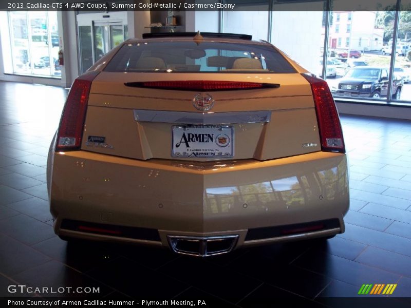 Summer Gold Metallic / Cashmere/Ebony 2013 Cadillac CTS 4 AWD Coupe
