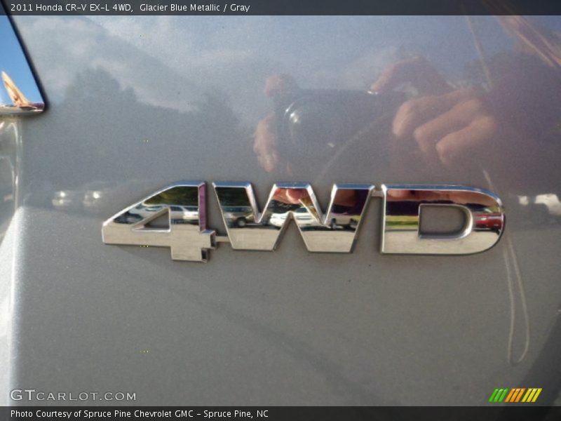 Glacier Blue Metallic / Gray 2011 Honda CR-V EX-L 4WD