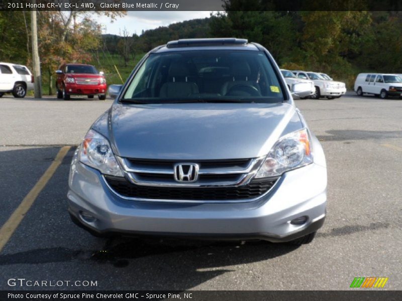 Glacier Blue Metallic / Gray 2011 Honda CR-V EX-L 4WD