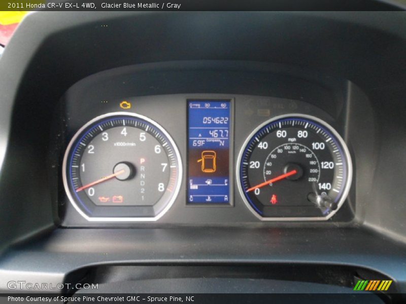 Glacier Blue Metallic / Gray 2011 Honda CR-V EX-L 4WD