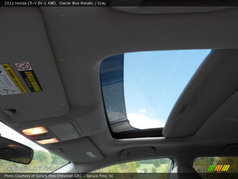 Glacier Blue Metallic / Gray 2011 Honda CR-V EX-L 4WD