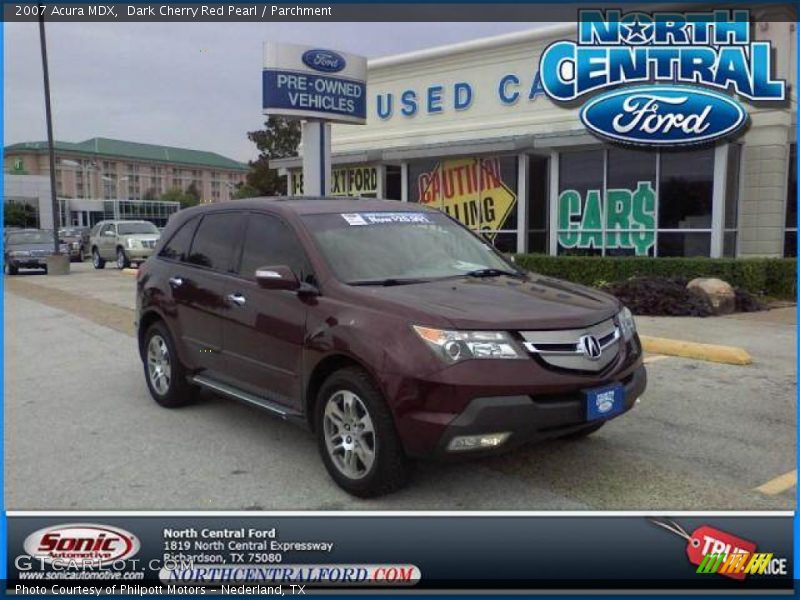 Dark Cherry Red Pearl / Parchment 2007 Acura MDX