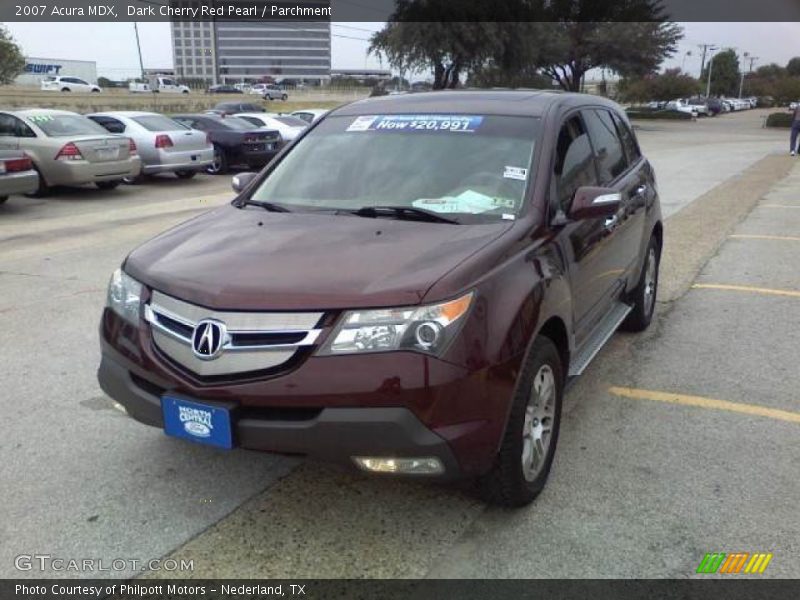 Dark Cherry Red Pearl / Parchment 2007 Acura MDX