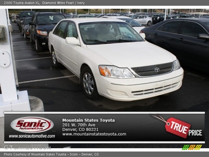 Diamond White Pearl / Ivory 2000 Toyota Avalon XL