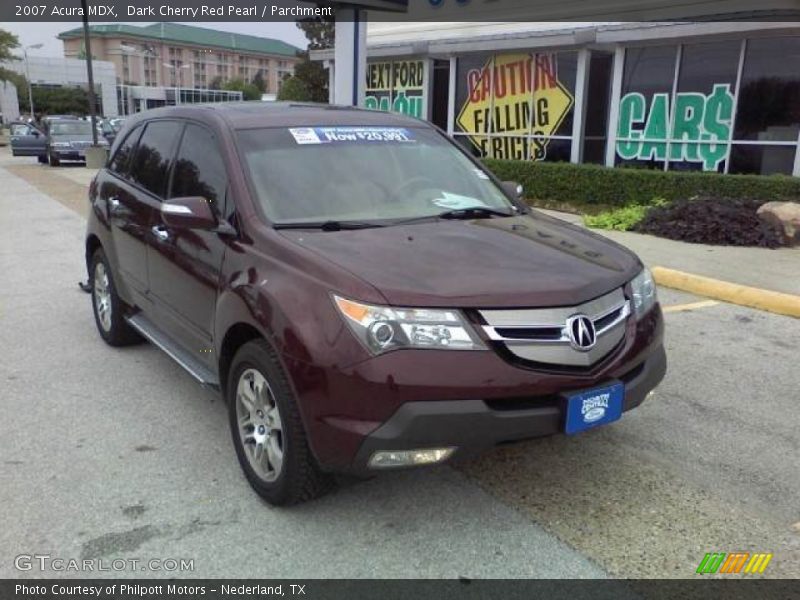 Dark Cherry Red Pearl / Parchment 2007 Acura MDX
