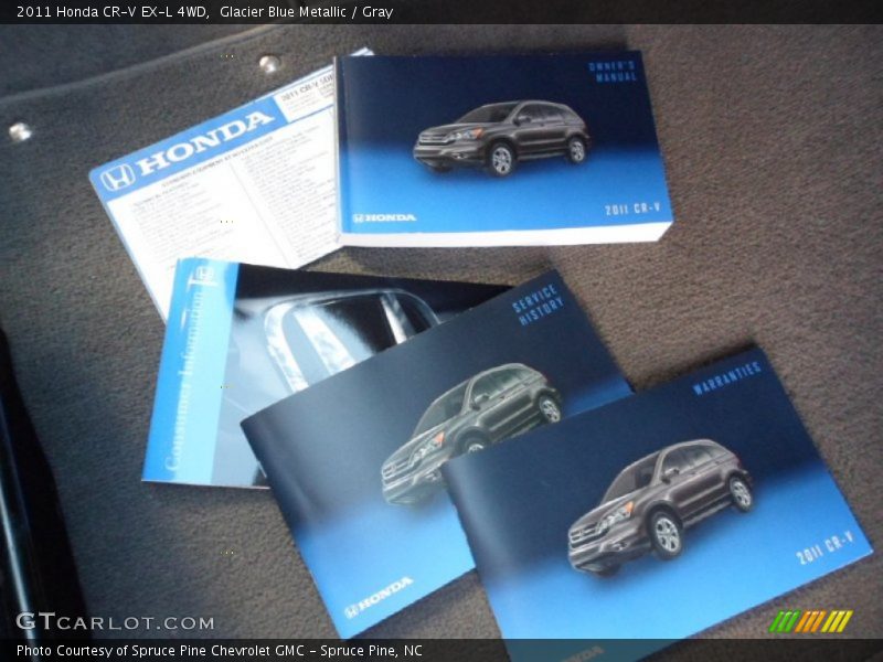 Glacier Blue Metallic / Gray 2011 Honda CR-V EX-L 4WD