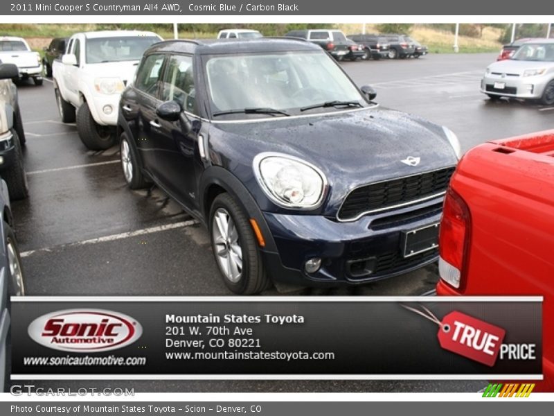 Cosmic Blue / Carbon Black 2011 Mini Cooper S Countryman All4 AWD
