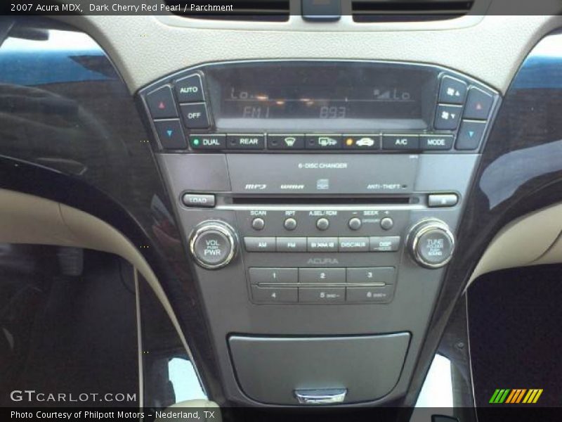 Dark Cherry Red Pearl / Parchment 2007 Acura MDX