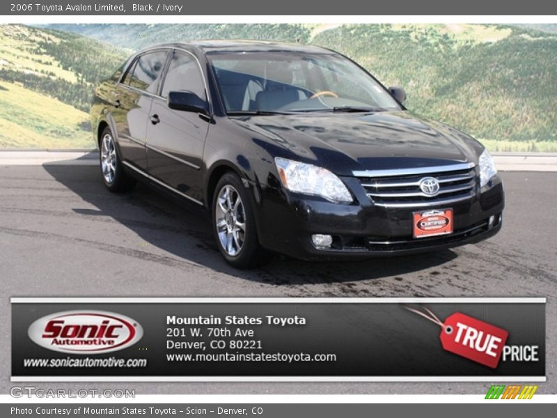 Black / Ivory 2006 Toyota Avalon Limited
