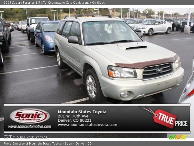Champagne Gold Opalescent / Off Black 2005 Subaru Forester 2.5 XT