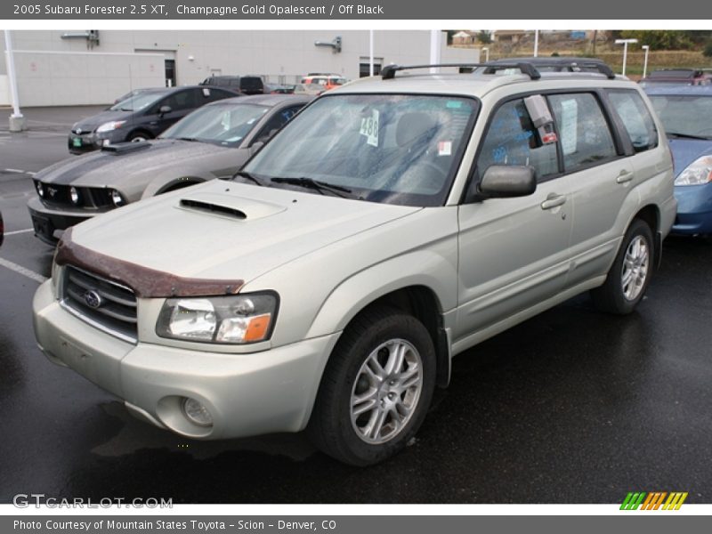 Champagne Gold Opalescent / Off Black 2005 Subaru Forester 2.5 XT