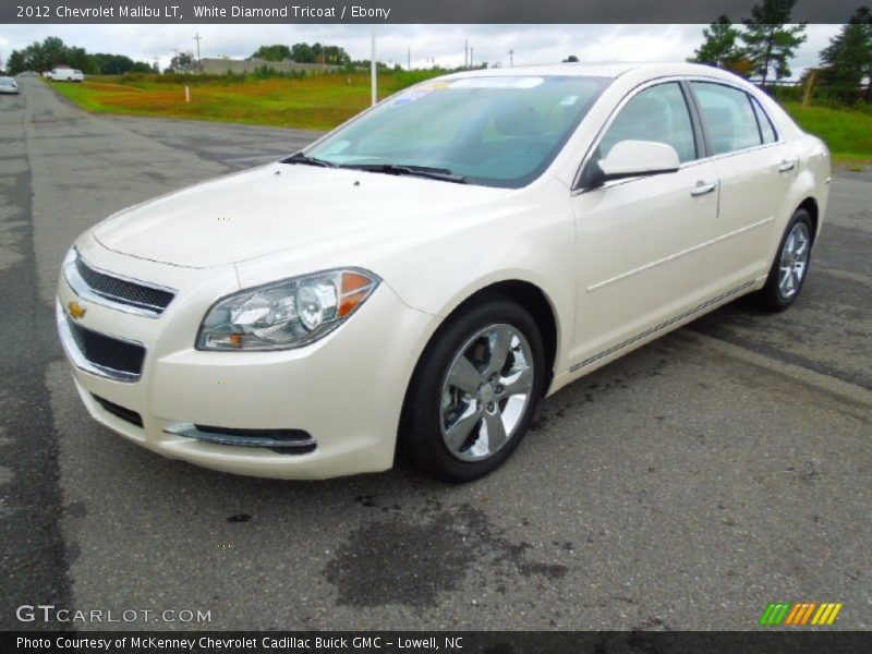 White Diamond Tricoat / Ebony 2012 Chevrolet Malibu LT