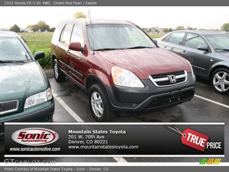 Chianti Red Pearl / Saddle 2003 Honda CR-V EX 4WD